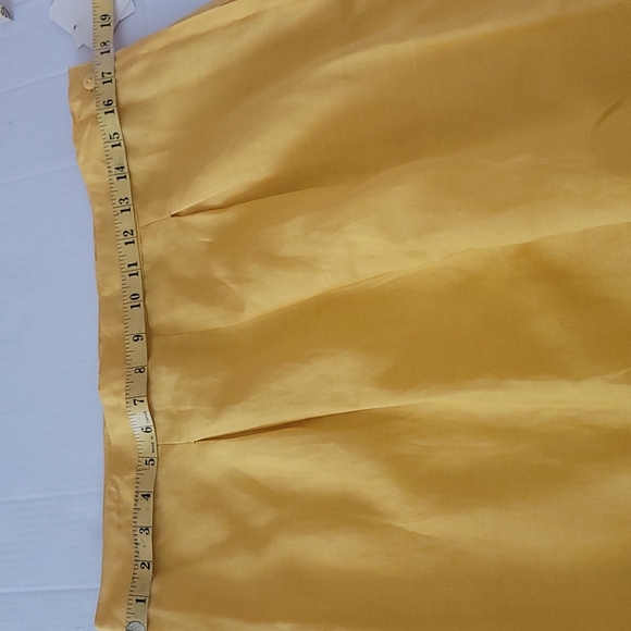 VTG Marla Kim Bright Yellow Boot Cut Pants Side zipper SZ 18 - Picture 8 of 8